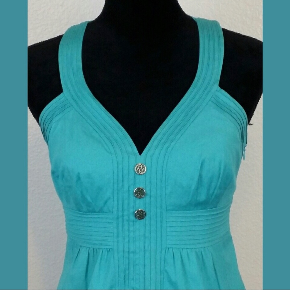 Antonio Melani Turquoise Sundress W/Bow  Sz 4